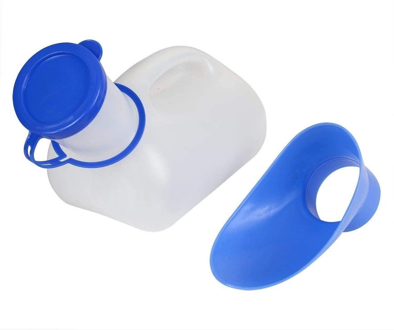 DPOWERFUL Unisex Potty Urinal for Car, Portable Urinal for Men and Women, Bedpans Pee Bottle with a Lid and Funnel, Mobile Toilet Urinal for Car, Old Man, Child and Patient for Hospital Camping Outdoor Travel - Image 2
