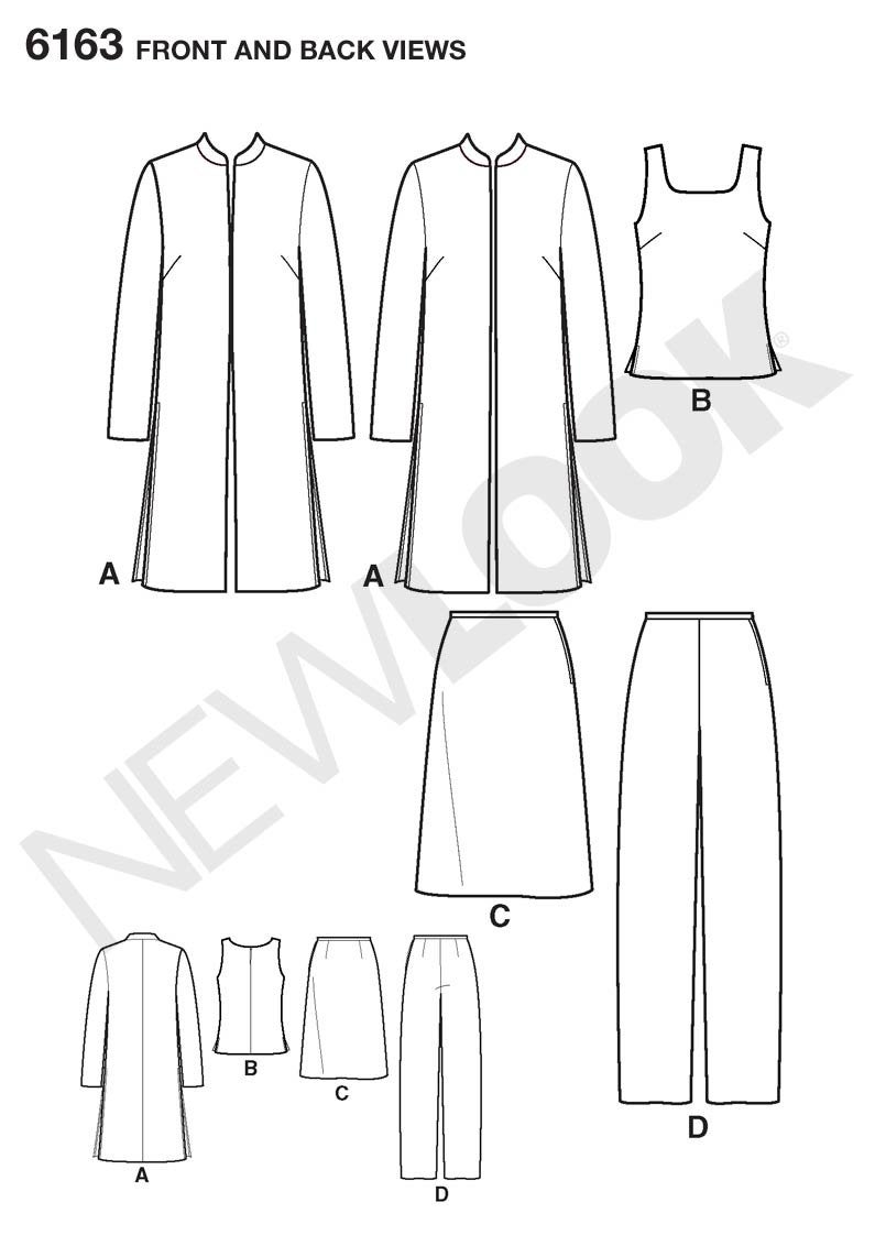 New Look Sewing Pattern 6163 Misses Separates, Size A (8-10-12-14-16-18) - Image 2