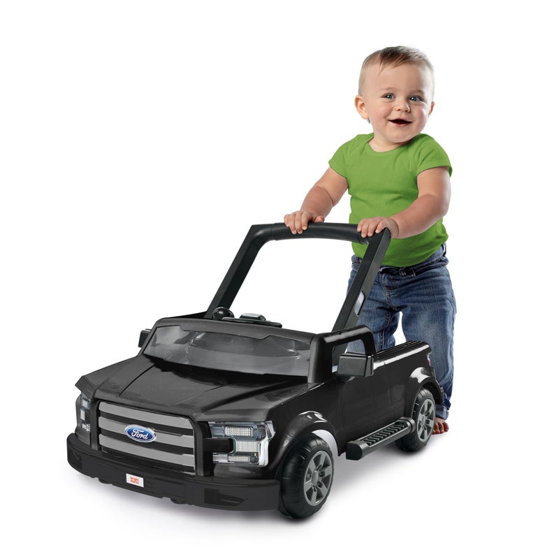 Bright Starts Ford F-150 4-in-1 Agate Black Baby Activity Center & Push Walker with Removable Interactive Steering Wheel-Toy, 6 Months and up - Image 3
