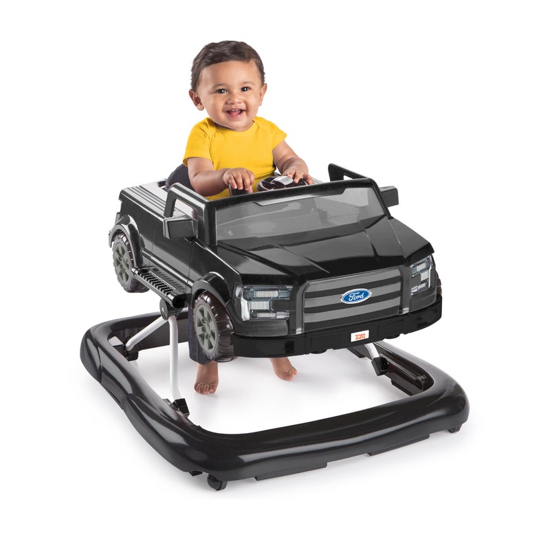 Bright Starts Ford F-150 4-in-1 Agate Black Baby Activity Center & Push Walker with Removable Interactive Steering Wheel-Toy, 6 Months and up - Image 2