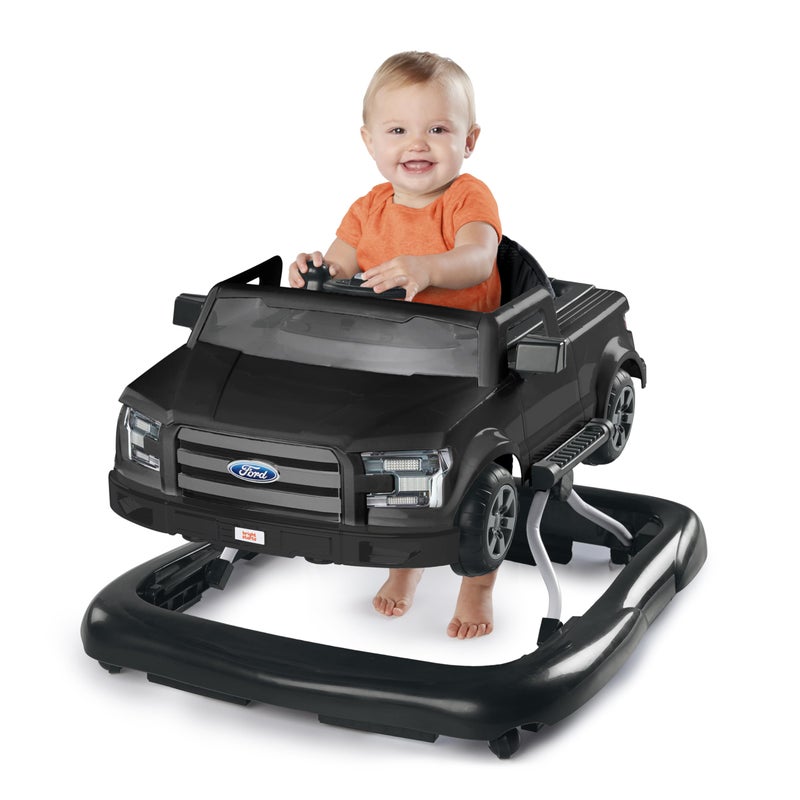 Bright Starts Ford F-150 4-in-1 Agate Black Baby Activity Center & Push Walker with Removable Interactive Steering Wheel-Toy, 6 Months and up - Image 1