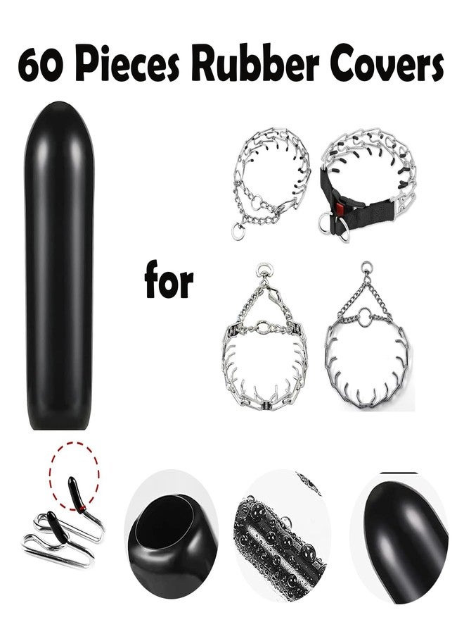 WOSKAR Prong Collar Covers (60 Tips per Pack), Vinyl Comfort Prong Tips for 2.25mm-4.0mm Dog Pinch Collar (2.25mm-3.0mm) - Image 3