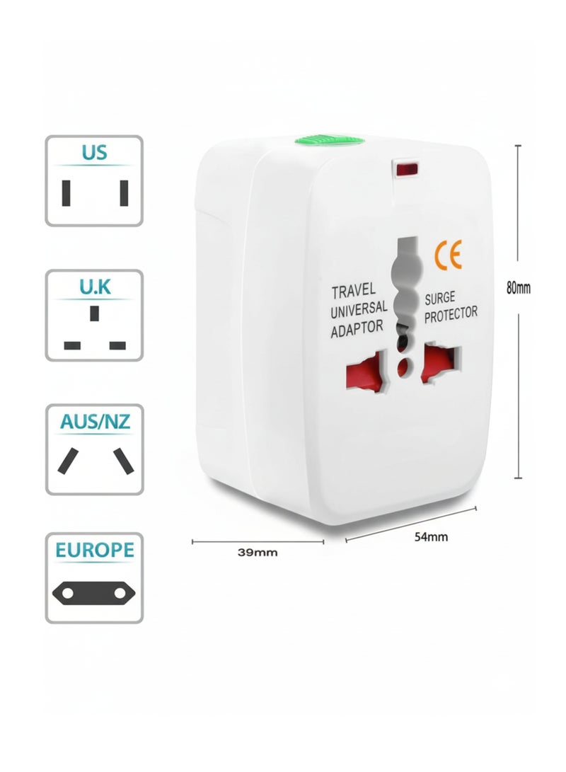 vexa pro Universal Travel Adapter Plug – All-in-One Worldwide International Charger (Without USB) | Compatible with UK, EU, USA & AUS Sockets | Compact, Safe & Portable for Travel, Office & Home Use - Image 5