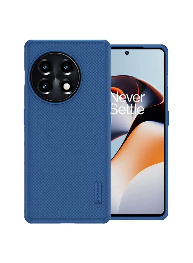 Nillkin Super Frosted Sheild Pro Cover Hard Scratch Resistant PC Back Shockproof TPU Bumper all Round Protection Antifingerprint Case for OnePlus 11R 5G Blue
