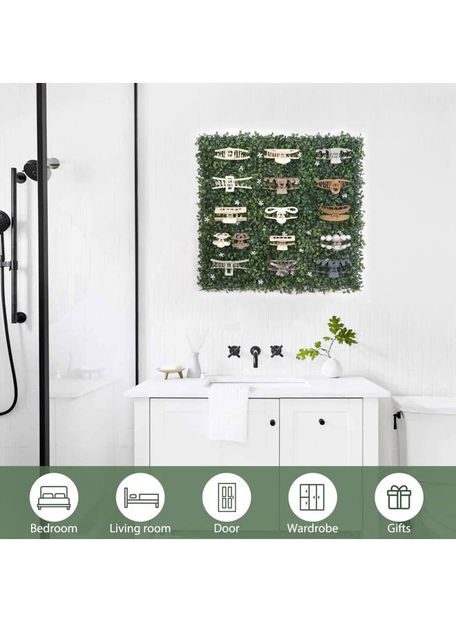 SNOWSTAR Green Grass Claw Clip Organizer Holder,Claw Clip Holder and Storage Decoration,20*20 inch Hair Clip Organizer Grass Greenery Stand for Women and Girl,Hair Clips Decor Display for Wall Green - Image 5