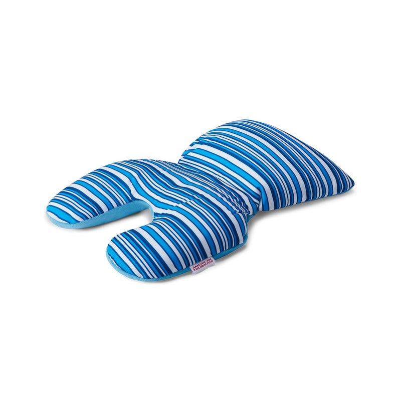 AMERICAN TOURISTER American Tourister 2Way Magic Pillow Experience Ultimate Comfort on The Go Portable Convertible Pillow for Men Women Light Blue Stripes  - Image 2