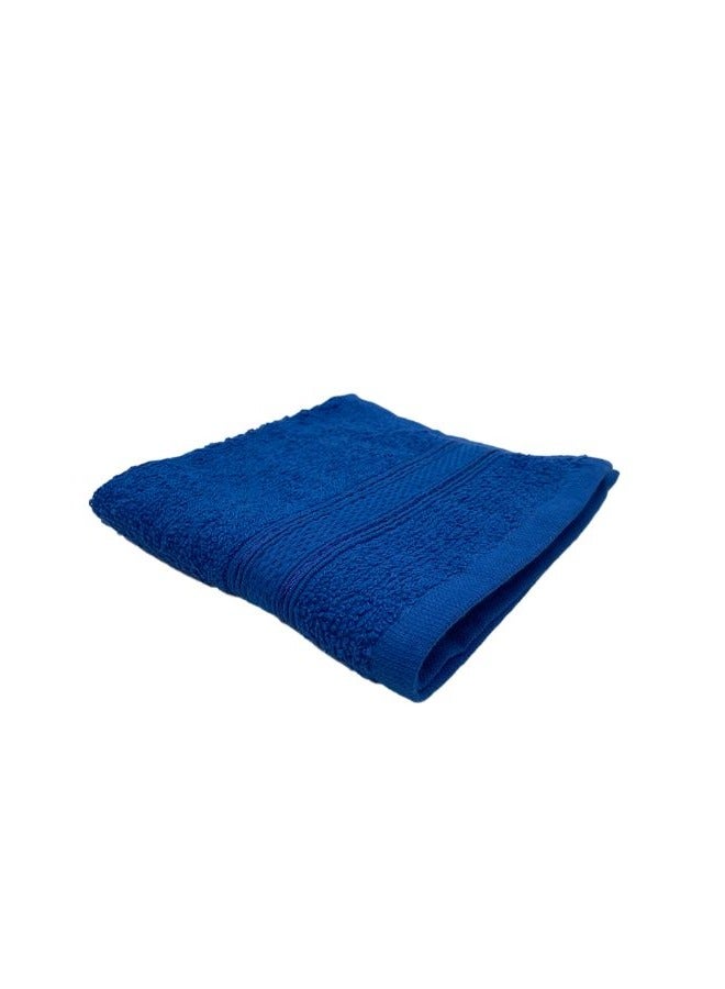 BYFT Daffodil (Royal Blue) Premium Hand Towel (40x60 Cm-Set of 1) 100% Cotton, Highly Absorbent and Quick dry, Hotel and Spa Quality Bath linen with Stripe Diamond Dobby-500 Gsm  - Image 3