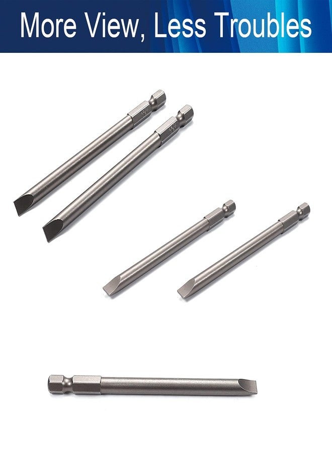 اتول مارت رؤوس مفكات براغي سداسية الساق من يوتول مارت، رأس مفك براغي مغناطيسي، رأس مفك براغي مشقوق، أداة كهربائية S2 بطول 4 بوصات، رؤوس مفكات براغي SL6، 5 قطع - Image 3