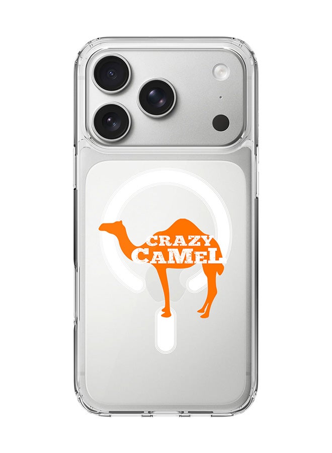 Stylizedd Classic Clear MagSafe Case for iPhone 17 Pro , Hybrid Soft Case Flexible Edges Anti Drop TPU PC Gel Thin Transparent Cover [ Designed for iPhone 17 Pro ] - Crazy Camel