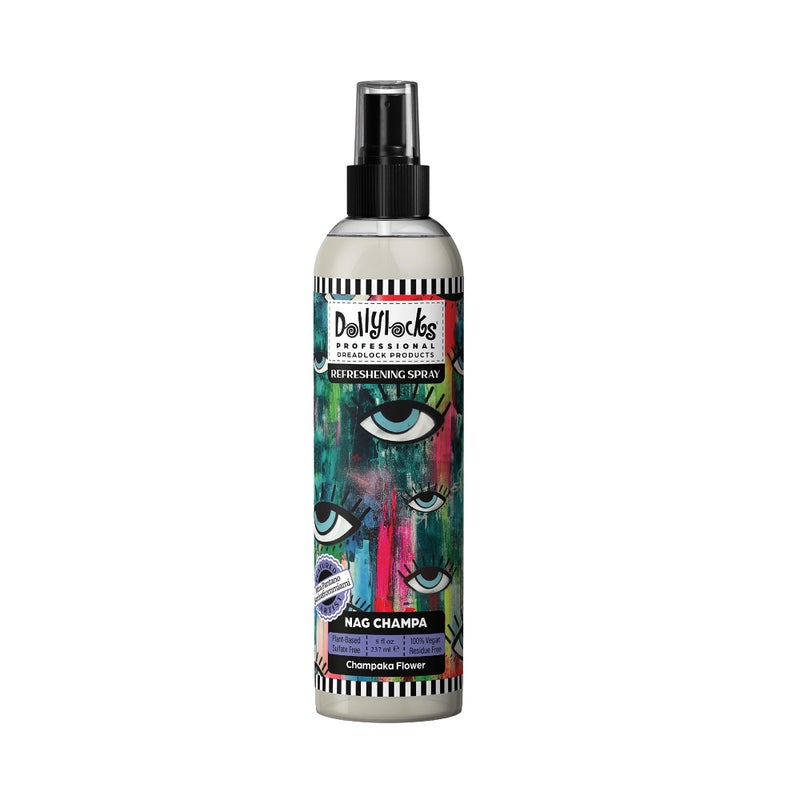 Dollylocks Refreshening Spray – Residue-Free Dreadlock Spray & Loc Moisturizer, Plant Based Deodorizer & Conditioner for Dreads, Vegan & pH-Balanced (Nag Champa Scent, 8oz) - Image 1