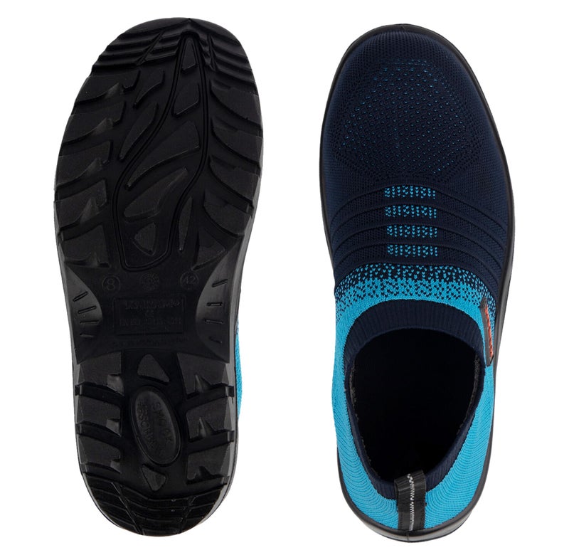 KARAM Flytex FS203 Safety Shoes for Men | Sporty Design, Lightweight with Single Density | Antistatic, Antislip, Oil & Heat Resistant with Fiber Toe | Blue | Size-09 - Image 5