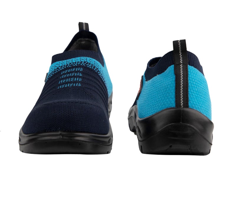 KARAM Flytex FS203 Safety Shoes for Men | Sporty Design, Lightweight with Single Density | Antistatic, Antislip, Oil & Heat Resistant with Fiber Toe | Blue | Size-09 - Image 4