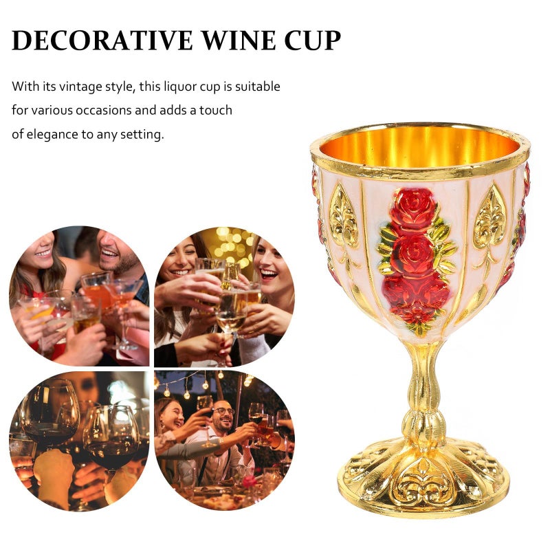 Vintage Metal Wine Glass 1pcs Anti Break Iron Cup for Home Bar Party - Image 4