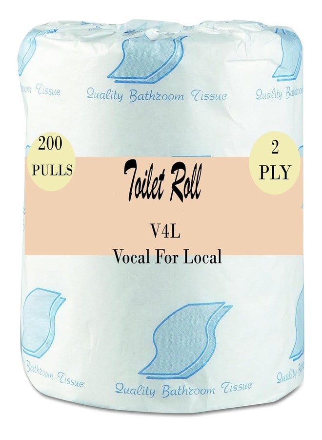 V4L Toilet Roll 2 Ply 200 PullsBathroom Tissue for Softness With Strength - Long-lasting Convenience - Gentle on Skin Essential an Usefull for Home and Office (10) - Image 3