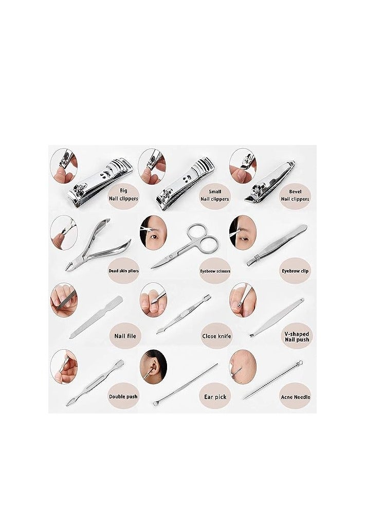 ORiTi ORiTi Nail Clipper Set 12 in 1 Manicure and Pedicure Kit for Fingernail and Toenail with Portable Travel Case, Ideal for Men and Women, Professional Stainless Steel  - Image 4