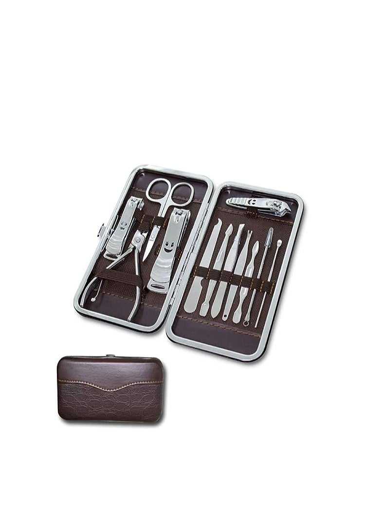 ORiTi ORiTi Nail Clipper Set 12 in 1 Manicure and Pedicure Kit for Fingernail and Toenail with Portable Travel Case, Ideal for Men and Women, Professional Stainless Steel  - Image 2