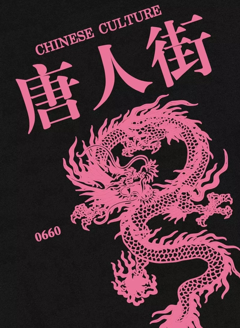Men Dragon And Letter Graphic Tee - Image 3