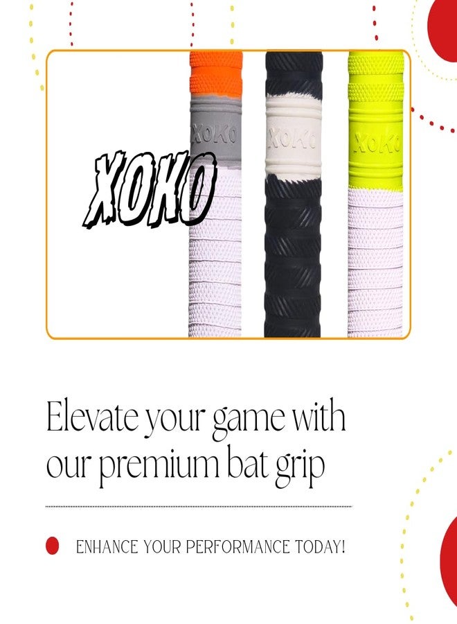 XOKO Cricket Bat Grip | Anti-Slip Rubber Handle | Ultra Tacky | Pack of 6 | High-Performance Grip for Enhanced Bat Handling - Image 3