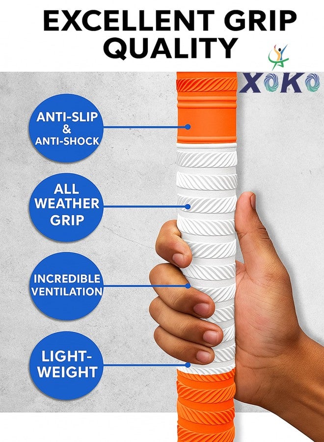 XOKO Cricket Bat Grip | Anti-Slip Rubber Handle | Ultra Tacky | Pack of 6 | High-Performance Grip for Enhanced Bat Handling - Image 4