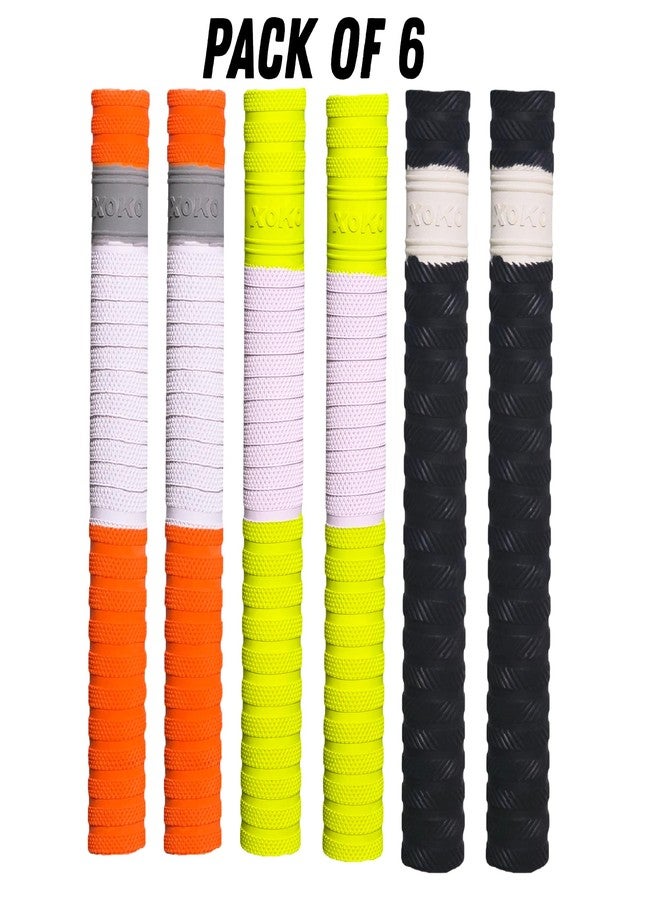 XOKO Cricket Bat Grip | Anti-Slip Rubber Handle | Ultra Tacky | Pack of 6 | High-Performance Grip for Enhanced Bat Handling - Image 2