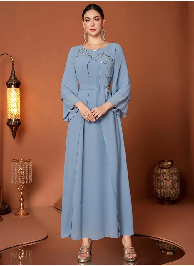 تايك تو Take Two Embellished Square Neck A-Line Maxi Dress