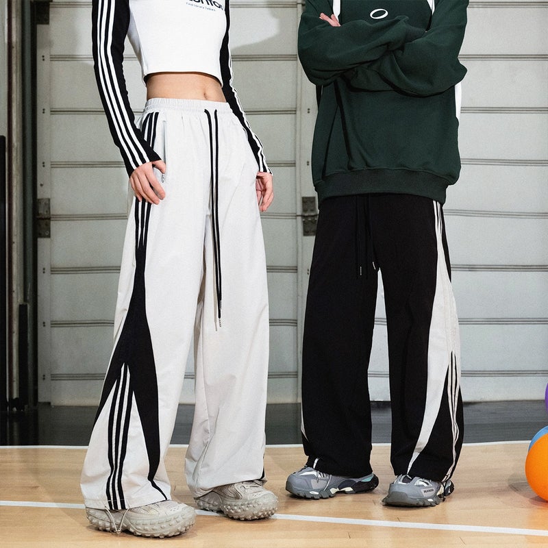 Retro Side Striped Sports Pants Y2K Fashion Brand Sweatpants Jogger Casual Pants For Men And Women - Image 2