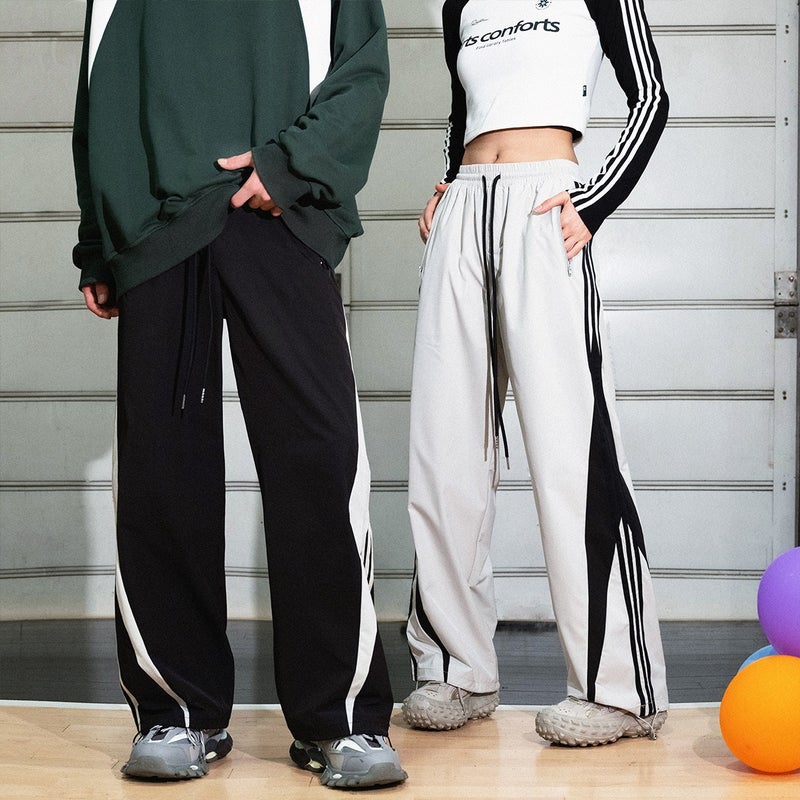 Retro Side Striped Sports Pants Y2K Fashion Brand Sweatpants Jogger Casual Pants For Men And Women - Image 3