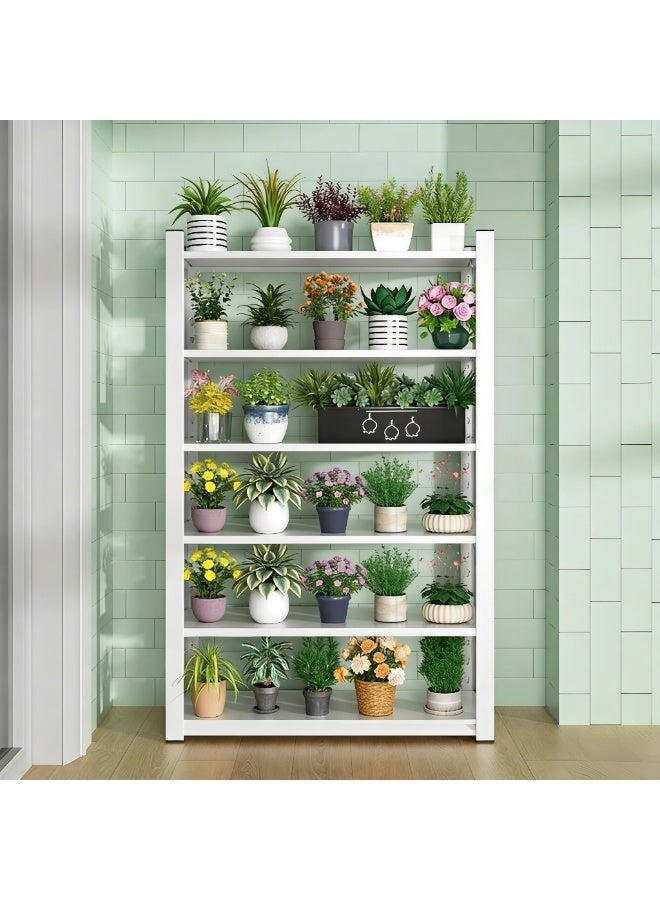 High Quality 6 Tier Metal Rack Shelving, Heavy Duty Extra Divider Layer Adjustable Storage Rack, Garage Shelves for  Basement, Pantry, Living Room, Warehouse, Max Capacity 150KG White Unit 183 x 90 x 40 cm - Image 3