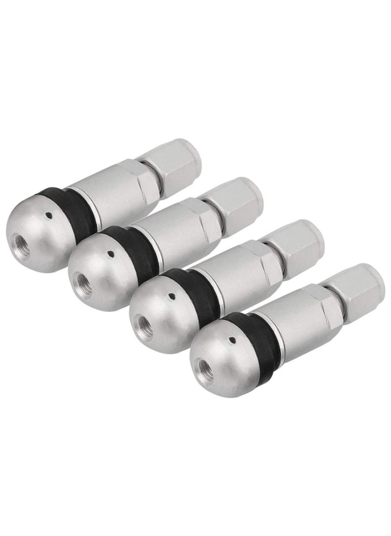 TOMALL TOMALL Bolt-in Tire Valve Stem Caps Explosion Proof Inner Tubeless TPMS Valve Stem Silver Aluminum  - Image 4