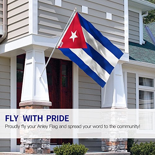 Anley Fly Breeze 3x5 Foot Cuba Flag - Vivid Color and Fade proof - Canvas Header and Double Stitched - Cuban National Flags Polyester with Brass Grommets 3 X 5 Ft - Image 2