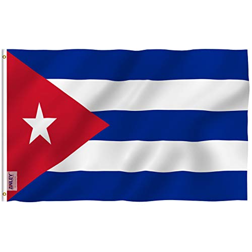 Anley Fly Breeze 3x5 Foot Cuba Flag - Vivid Color and Fade proof - Canvas Header and Double Stitched - Cuban National Flags Polyester with Brass Grommets 3 X 5 Ft - Image 1