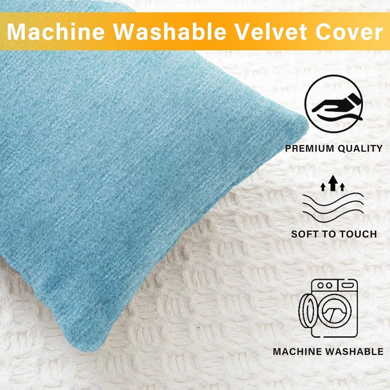 1 MIDDLE ONE 2 Pack Small Pillow, Cooling Memory Foam Mini Pillow 11 X 7 Inches for Sleeping, Travel, Nap and Neck, Knee, Lumbar Support, Tiny Cushion for Pet, Dogs (Blue) - Image 4