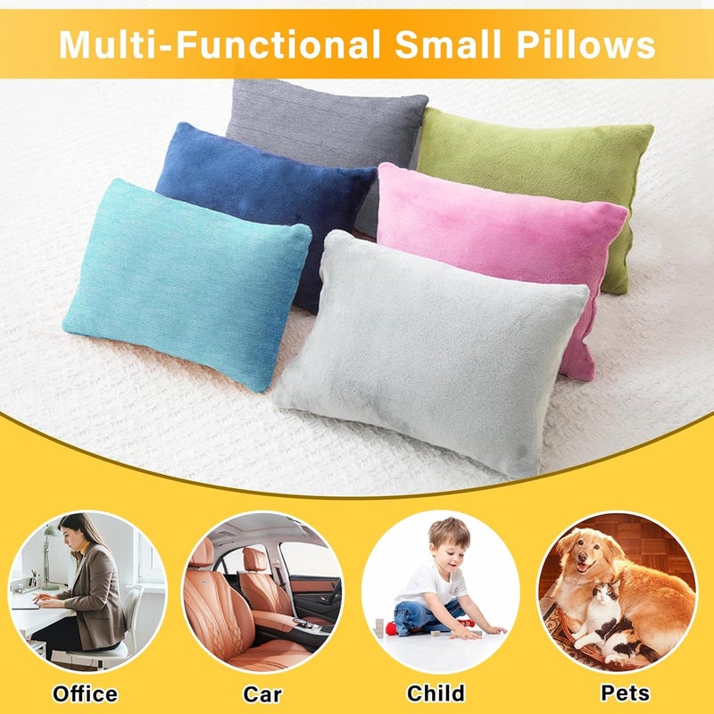 1 MIDDLE ONE 2 Pack Small Pillow, Cooling Memory Foam Mini Pillow 11 X 7 Inches for Sleeping, Travel, Nap and Neck, Knee, Lumbar Support, Tiny Cushion for Pet, Dogs (Blue) - Image 5
