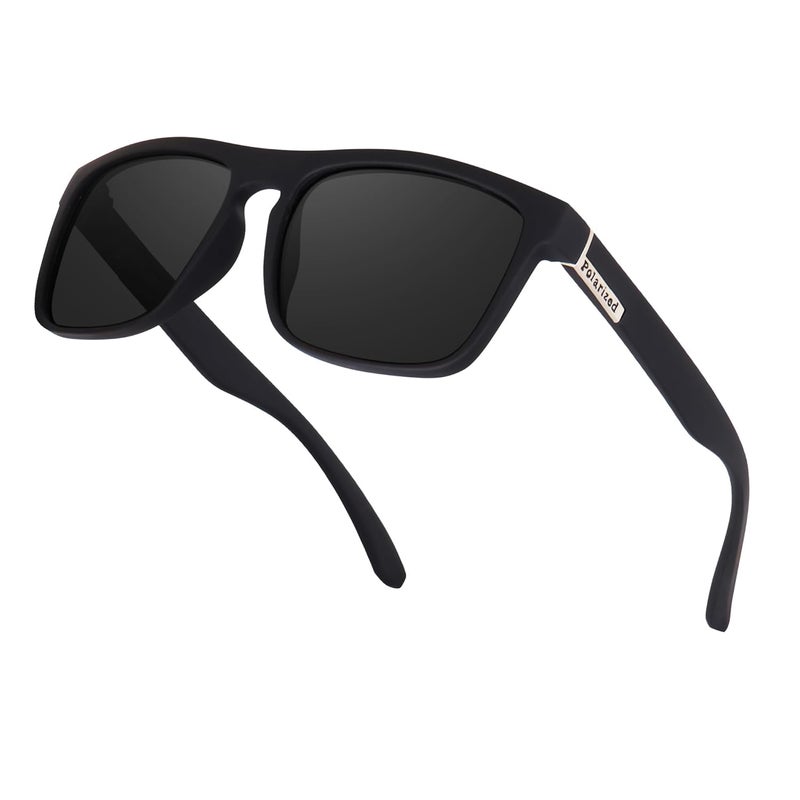 Dervin UV Protected Retro Square Light Weight Matt Finish Polarized Sunglasses for Men and Women (Medium) - Image 1