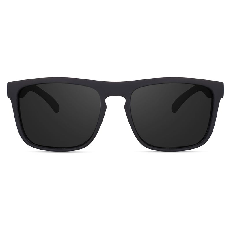 Dervin UV Protected Retro Square Light Weight Matt Finish Polarized Sunglasses for Men and Women (Medium) - Image 2