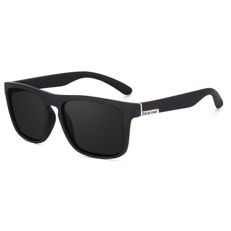 Dervin UV Protected Retro Square Light Weight Matt Finish Polarized Sunglasses for Men and Women (Medium) - Image 3
