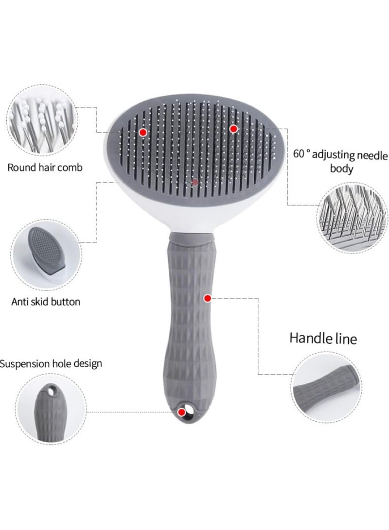 Pet Cat Brush for Shedding and Grooming, Dog Hair Removal Brush, Pet Groomer Shedding Grooming Tools Combs Rakes, Cats Brush for Short or Long Haired Removes Loose Hair  Tangles - Image 5
