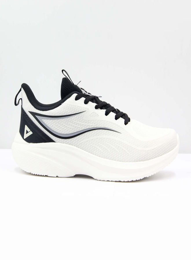 PEAK RUNNING SHOES MEN E243297H WHITE/BLACK-EU 43