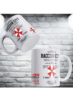 Resident Evil Raccoon City Umbrella Corp. 3 Sided Printed White Porcelain Mug
