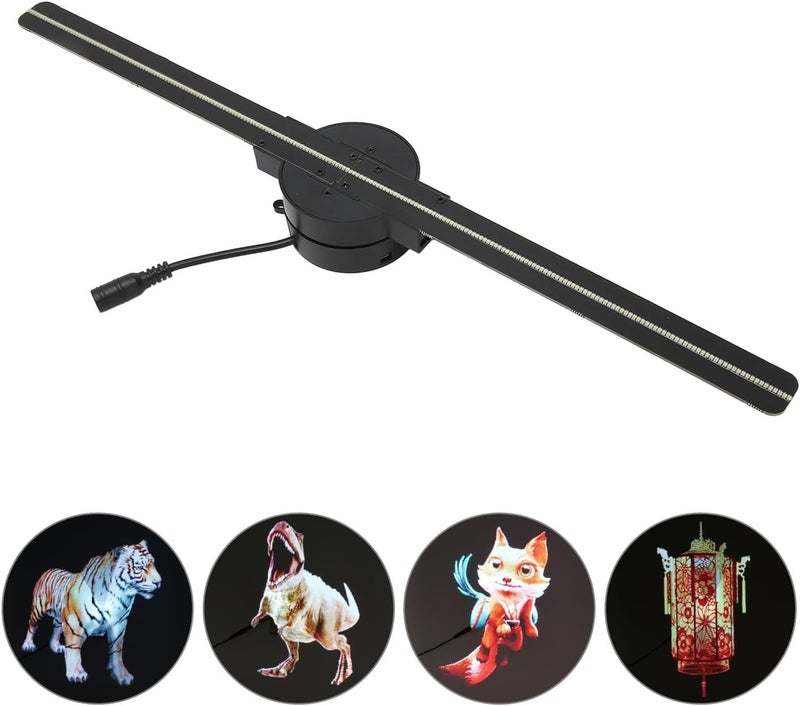 3D Hologram Fan, 3D Hologram Fan 2 Blades 176 Degree 16.5inch 2000x224 WiFi Projector With 224 LED Light Beads For Business Store Advertising for Store Display,Events - Image 4