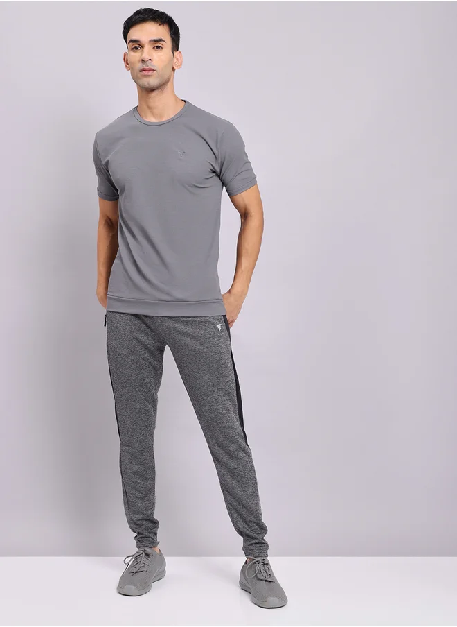 تكنوسبورت Technosport Men Melange Slim Fit Track Pants with TECHNO DRY