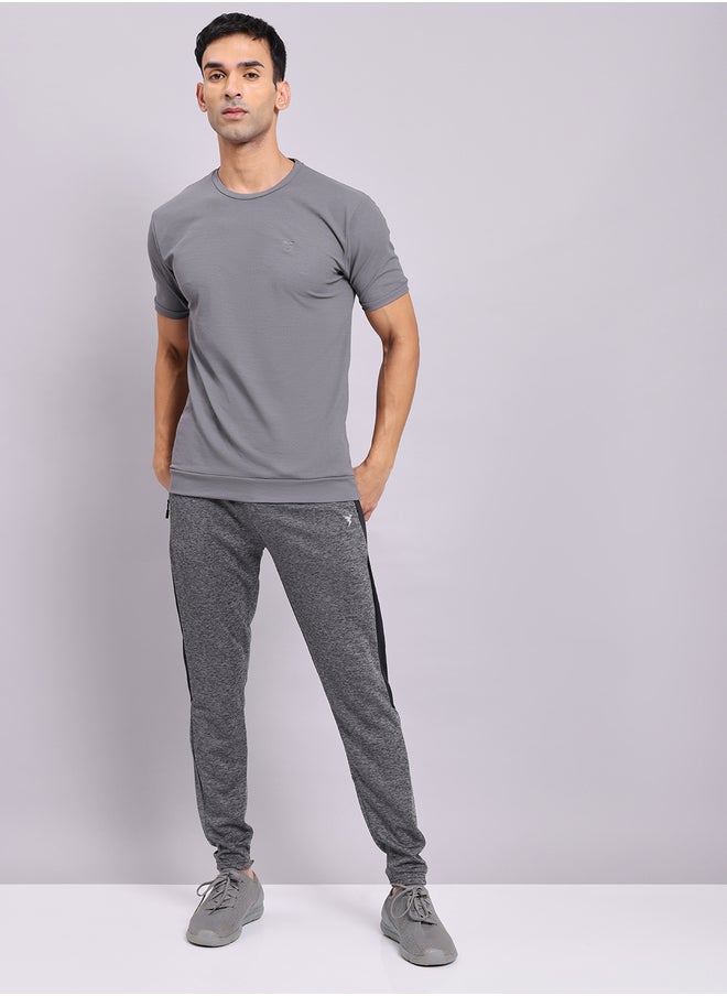 Technosport Technosport Men Melange Slim Fit Track Pants with TECHNO DRY  - Image 1