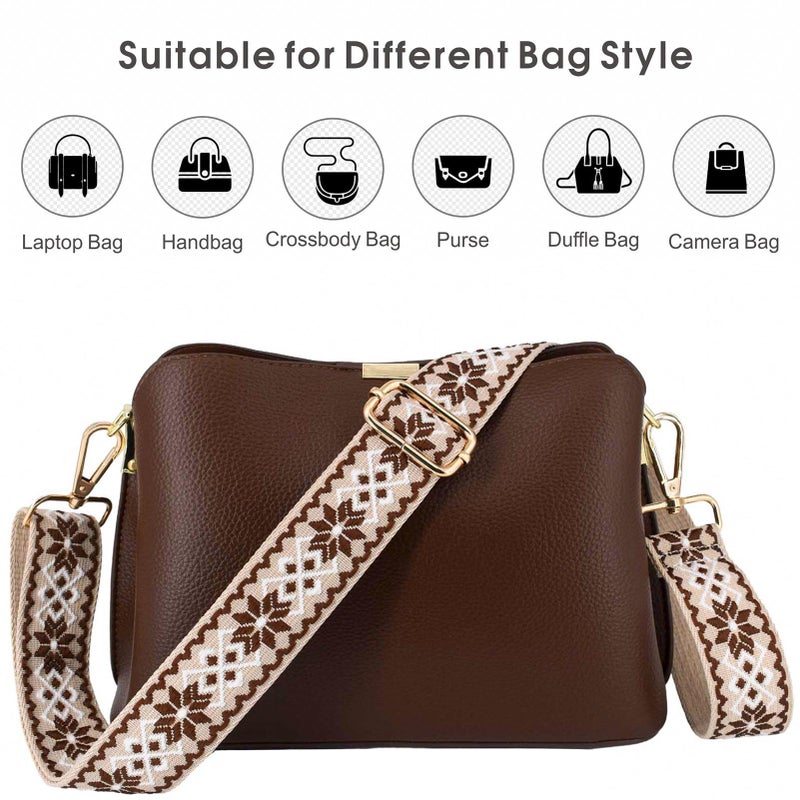 ROYGBCP Wide Purse Straps Replacement Crossbody Straps for Purses,Belts for Women,Purse Strap Extender,Crossbody Bag Straps Adjustable, Luggage Backpack Replacement Straps for Women - Image 3