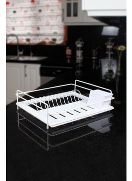 MAİN SHOP Modern Tray Dish Rack Plate Rack Stainless Metal Dish Basket Countertop Drying Rack  - Image 4