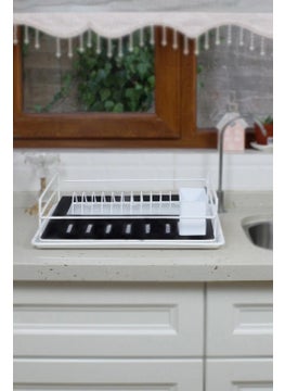 MAİN SHOP Modern Tray Dish Rack Plate Rack Stainless Metal Dish Basket Countertop Drying Rack  - Image 1