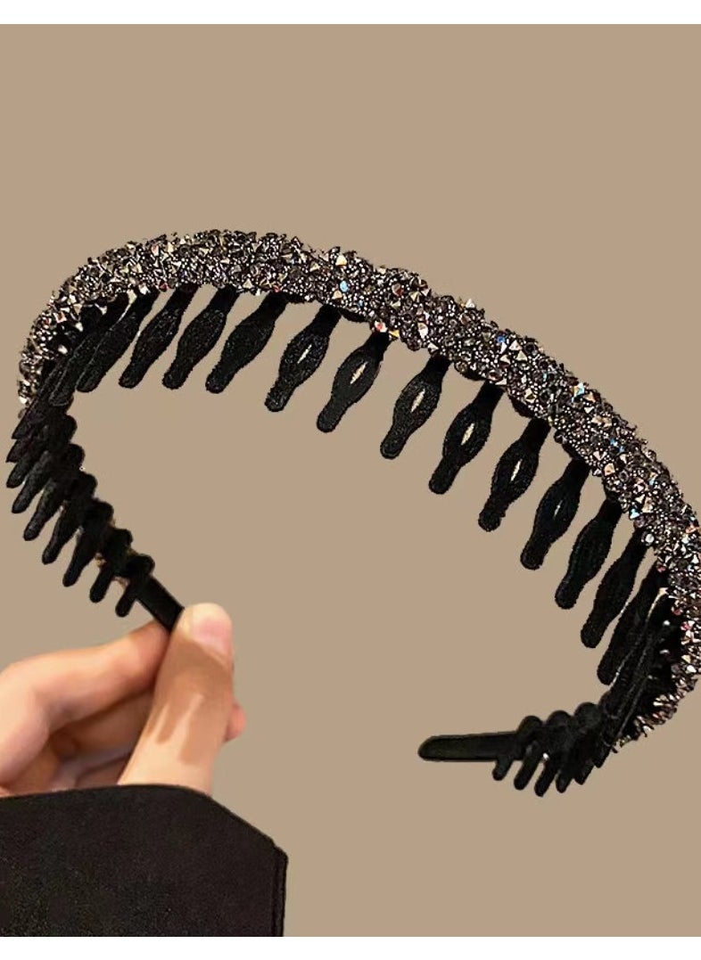Goolsky 1 Pcs New Fashion Sparkling Rhinestone Headband, Women Girls Elegant Hair Band Hair Hoop Hair Accessories  - Image 3