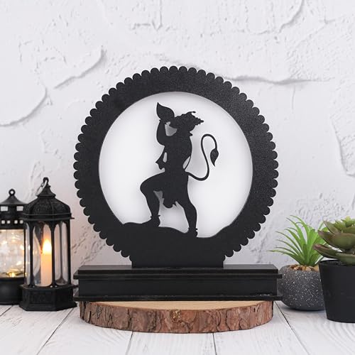 LASER ART Ethereal Hanuman LED Backlit Table Lamp - 8.25" Illuminated MDF Wooden & Acrylic Light With Power Adapter For Worship & Home Decor - Image 3