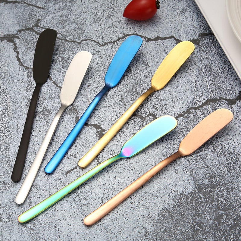 general 304 Stainless Steel Butter Knife Korean Style Long Handle Jam Spreader - Image 2