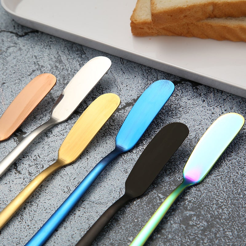 general 304 Stainless Steel Butter Knife Korean Style Long Handle Jam Spreader - Image 4