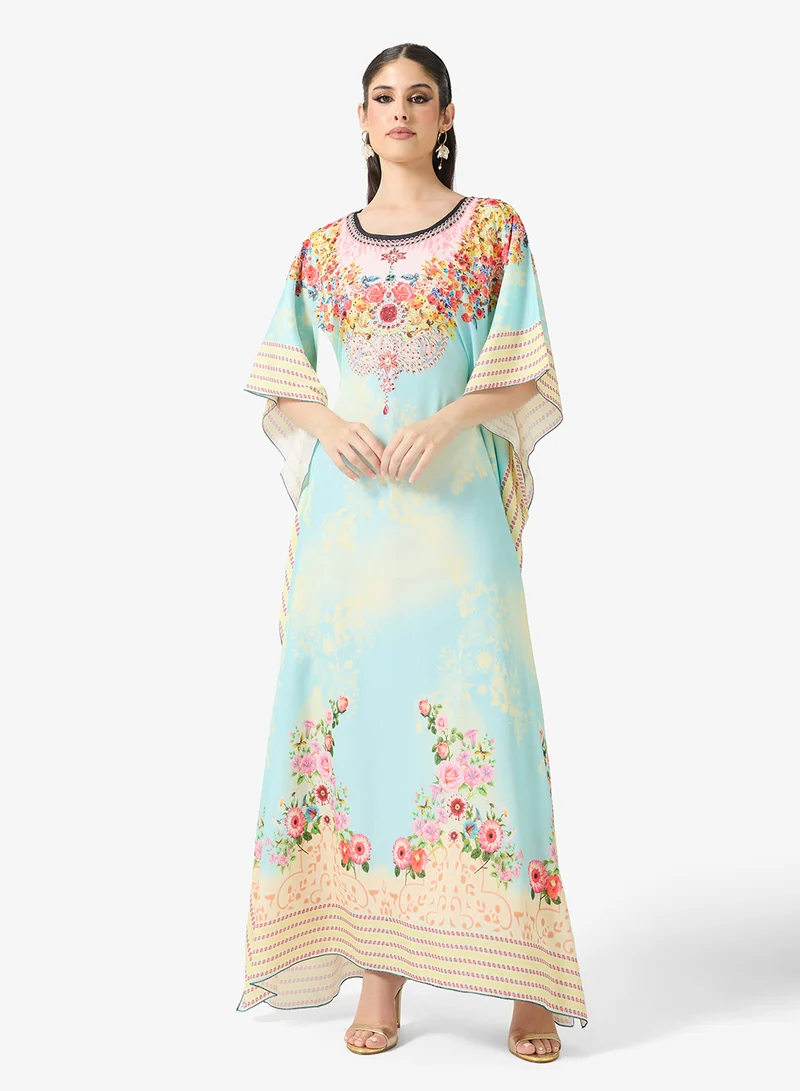 Floral Kaftan Dress